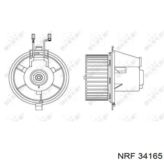 34165 NRF двигун вентилятора пічки (обігрівача салону)