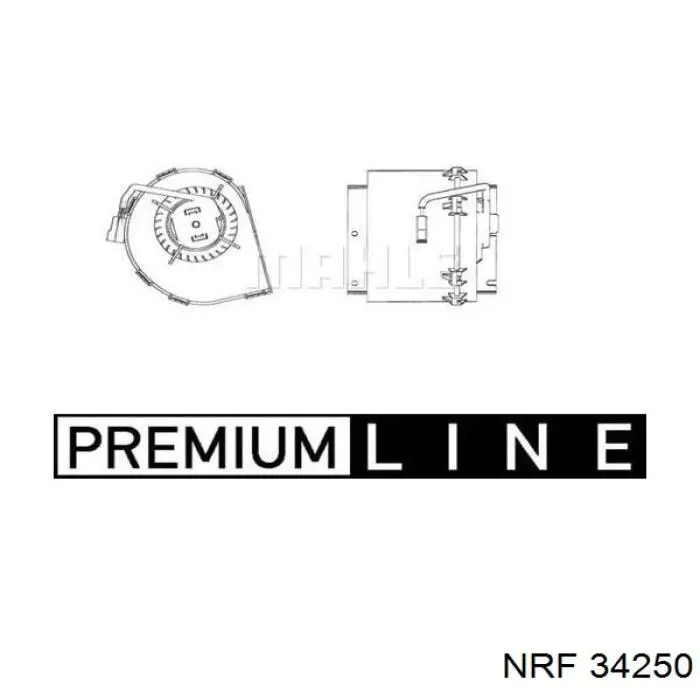 Двигун вентилятора пічки (опалювача салону), задній NRF 34250