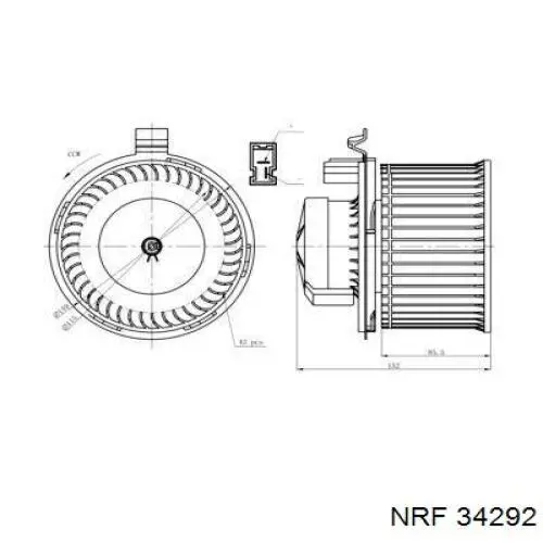 Двигун вентилятора пічки (обігрівача салону) Nissan Tiida NMEX ASIA (C11X) (Нісан Тііда)