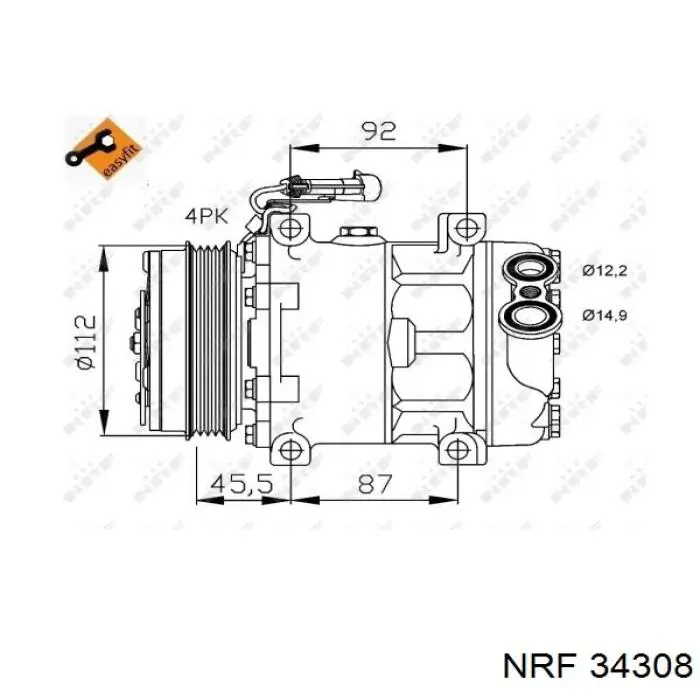 Моторчик пічки NRF 34308