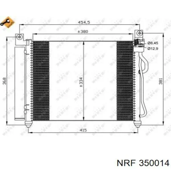 Радіатор кондиціонера 350014 NRF