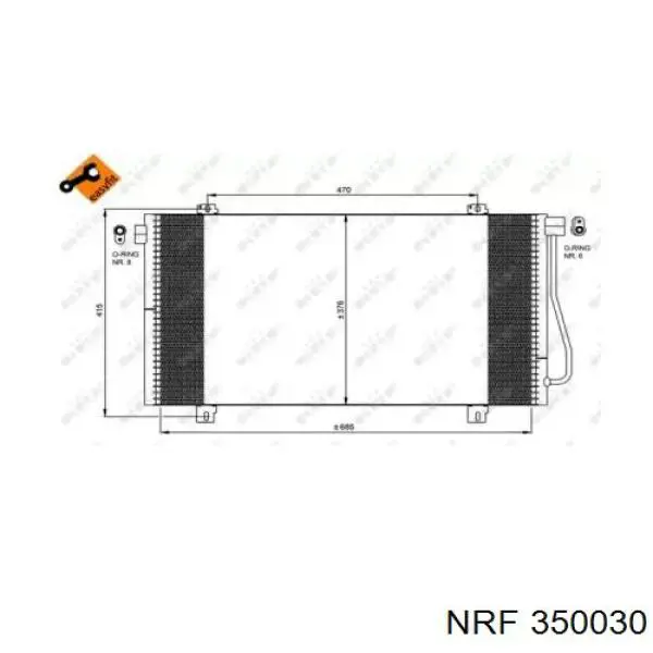 Купити 350030 NRF Радіатор системи охолодження кондиціонера