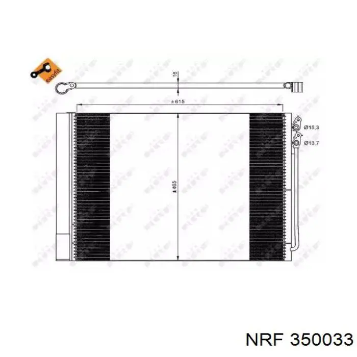 350033 NRF радіатор кондиціонера