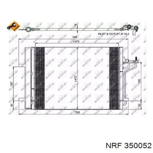 Конденсатор кондиціонера NRF 350052 ціна, від 94.54 USD