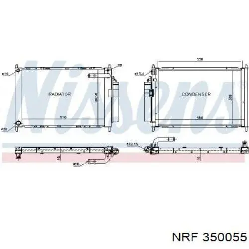 Конденсатор кондиціонера NRF 350055 ціна, від 160.89 USD
