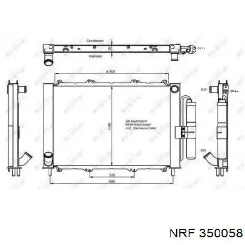 350058 NRF радіатор кондиціонера