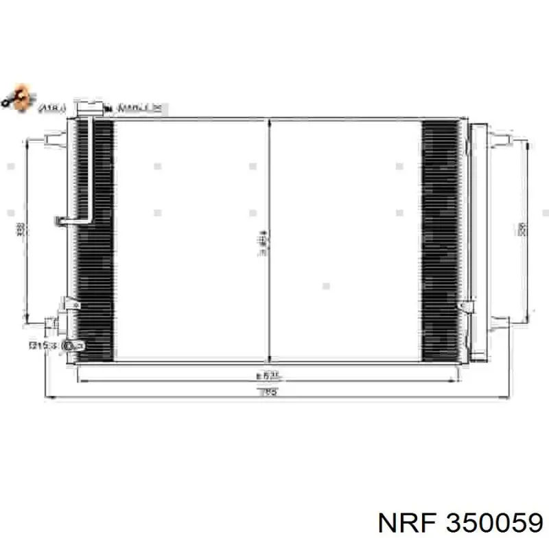 350059 NRF радіатор кондиціонера