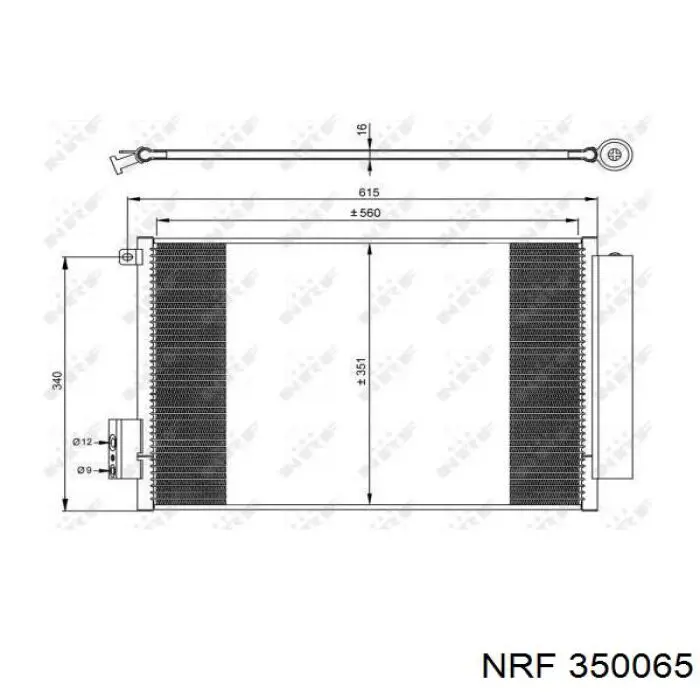 350065 NRF радіатор кондиціонера