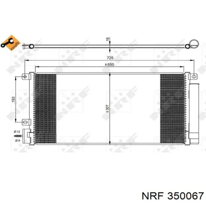 Радіатор кондиціонера CF20268 Delphi