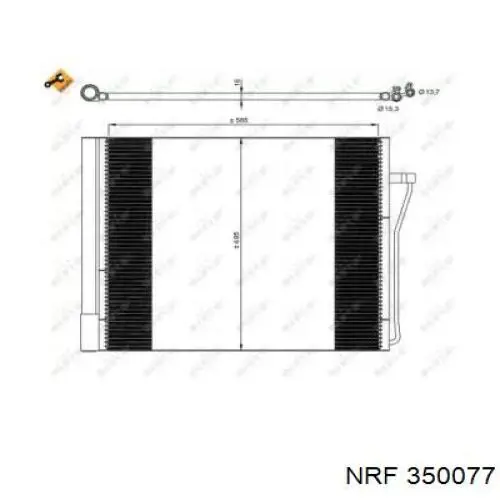 Радіатор кондиціонера 350077 NRF