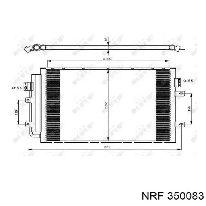 Конденсатор кондиціонера NRF 350083 ціна, від 90.26 USD