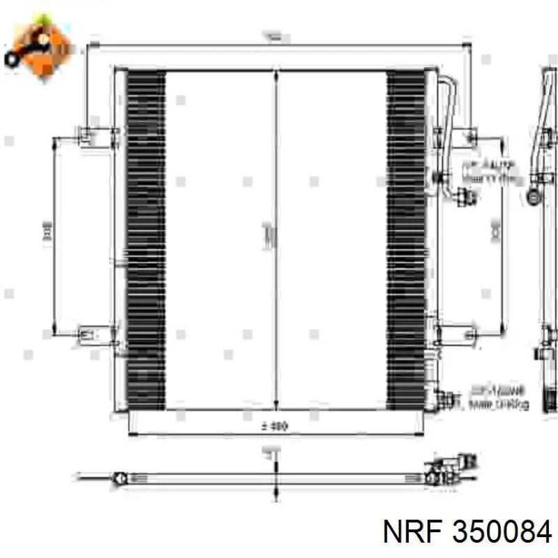 350084 NRF радіатор кондиціонера