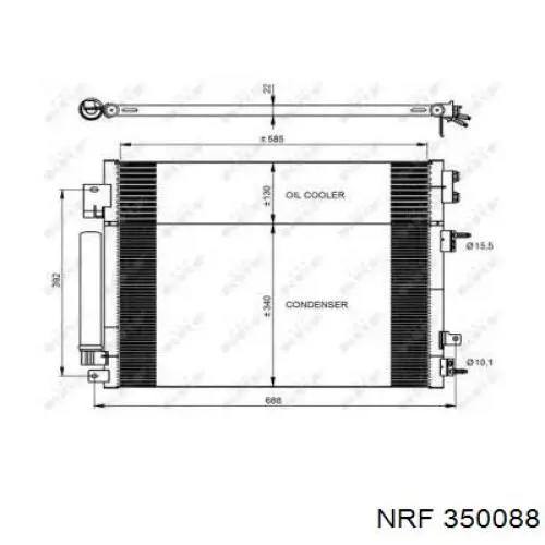 350088 NRF радіатор кондиціонера