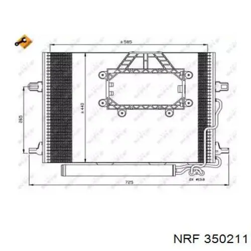 Купити CF20422 Delphi Радіатор системи охолодження кондиціонера