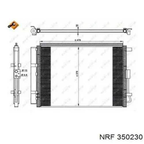 350230 NRF радіатор кондиціонера