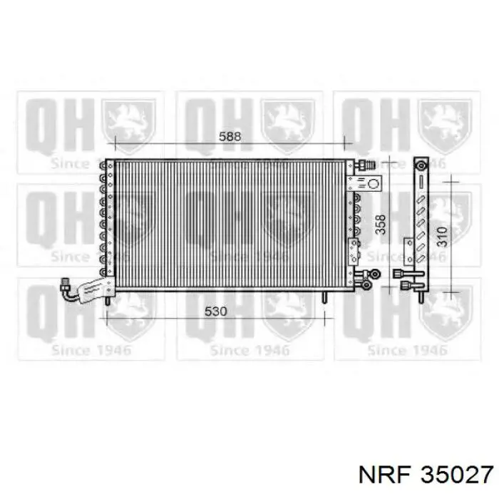 Купити 35027 NRF Радіатор системи охолодження кондиціонера