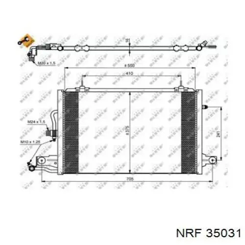 35031 NRF радіатор кондиціонера