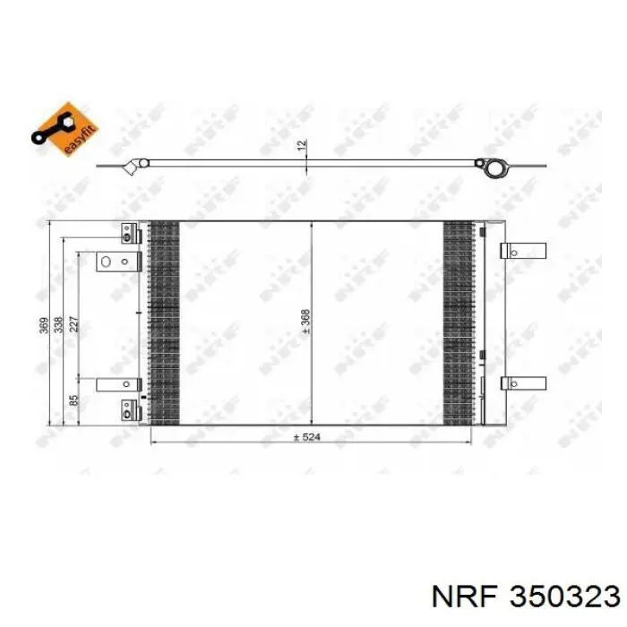 350323 NRF радіатор кондиціонера