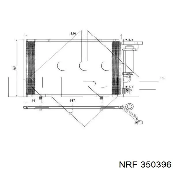 Конденсатор кондиціонера NRF 350396 ціна, від 109.23 USD