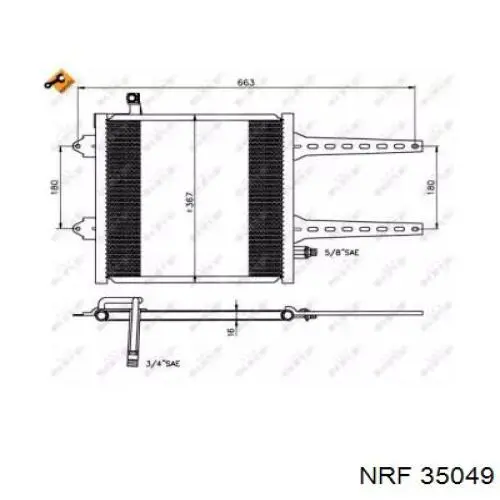 Купити 35049 NRF Радіатор системи охолодження кондиціонера