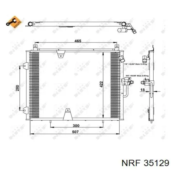 35129 NRF радіатор кондиціонера