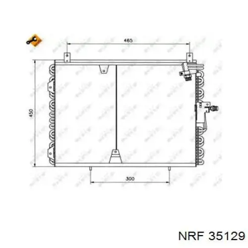 Купити 35129 NRF Радіатор системи охолодження кондиціонера