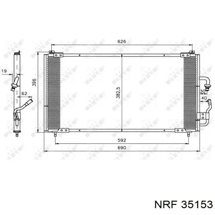 35153 NRF радіатор кондиціонера