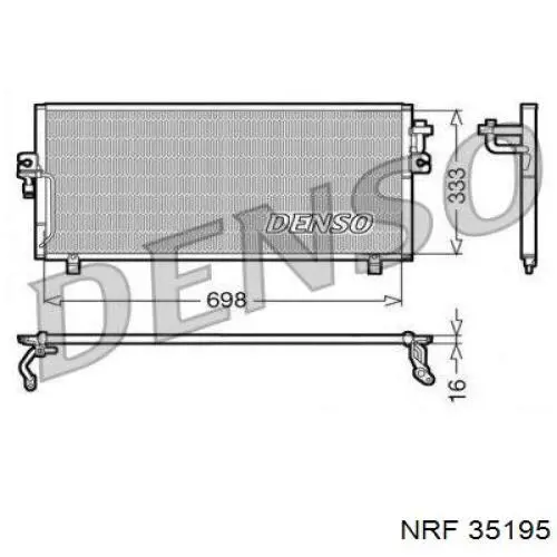 Радіатор охолодження кондиціонера NRF 35195
