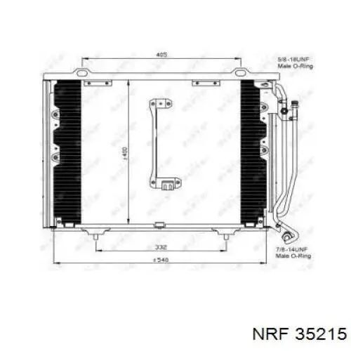 Купити 35215 NRF Радіатор системи охолодження кондиціонера
