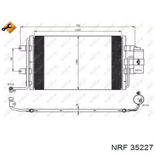 35227 NRF радіатор кондиціонера