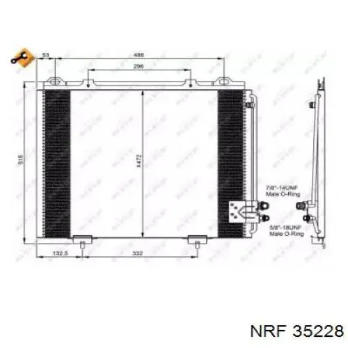 Конденсатор кондиціонера NRF 35228 ціна, від 71.51 USD