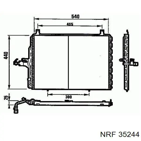 Радіатор кондиціонера 35244 NRF