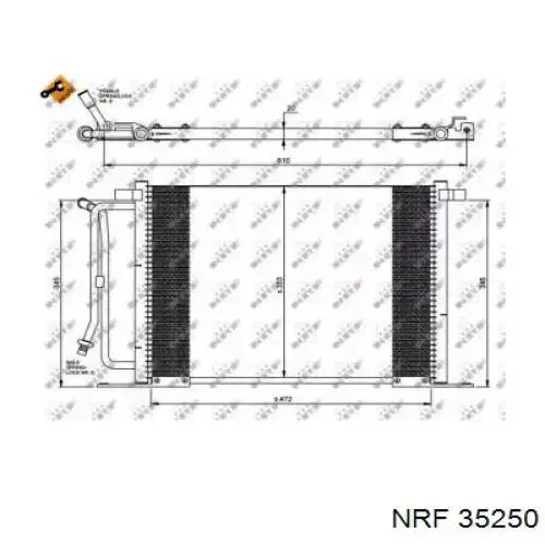 Купити 35250 NRF Радіатор системи охолодження кондиціонера