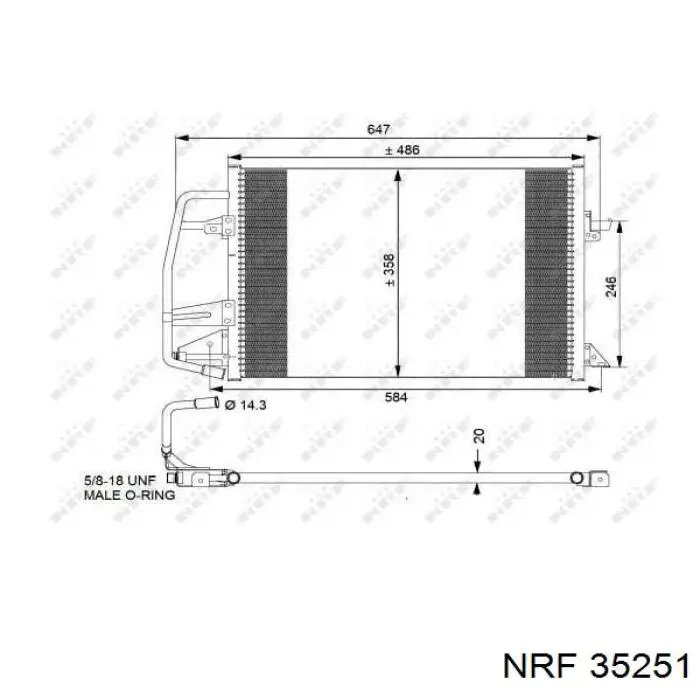35251 NRF радіатор кондиціонера