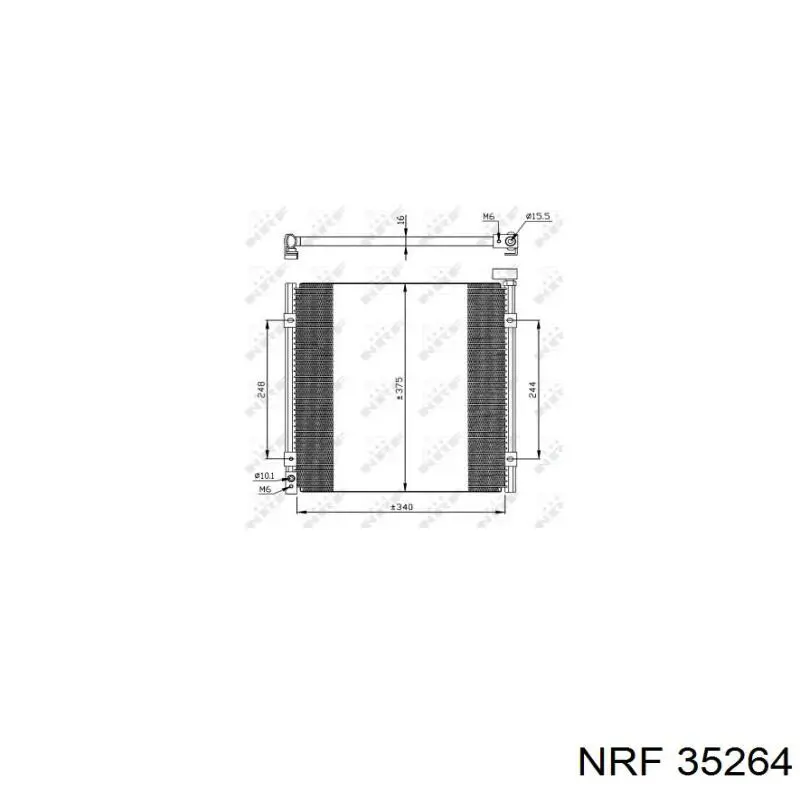 Радіатор охолодження кондиціонера NRF 35264