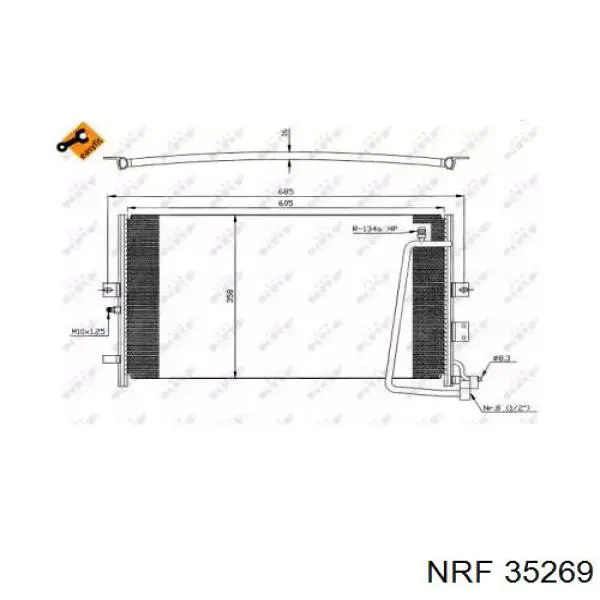 Купити 35269 NRF Радіатор системи охолодження кондиціонера