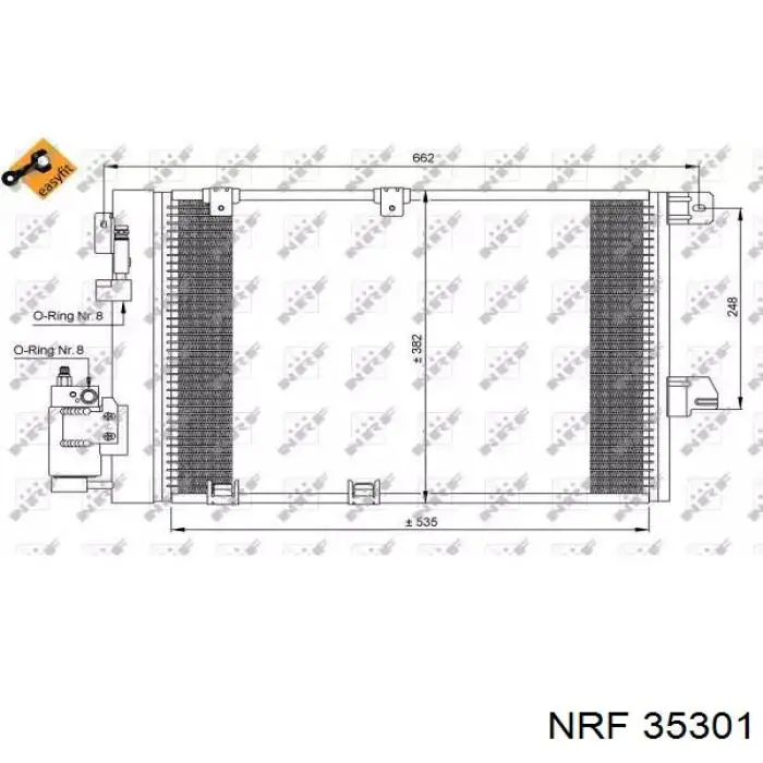 35301 NRF радіатор кондиціонера