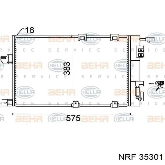 Радіатор охолодження кондиціонера NRF 35301