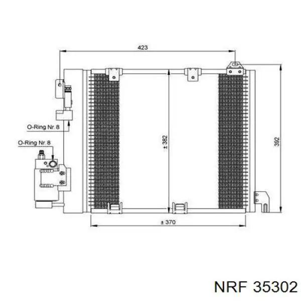 Радіатор кондиціонера 35302 NRF