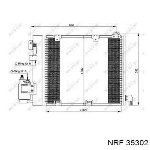 Радіатор охолодження кондиціонера NRF 35302