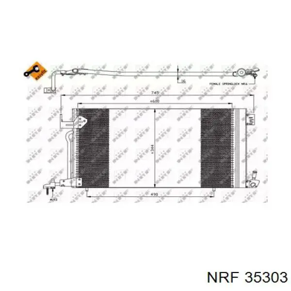 35303 NRF радіатор кондиціонера