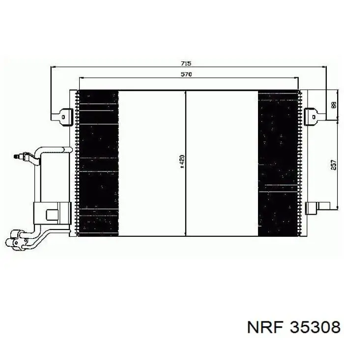 35308 NRF радіатор кондиціонера