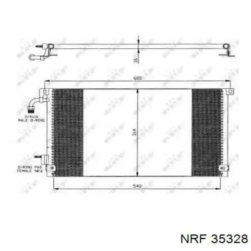 Конденсатор кондиціонера NRF 35328 ціна, від 53.15 USD