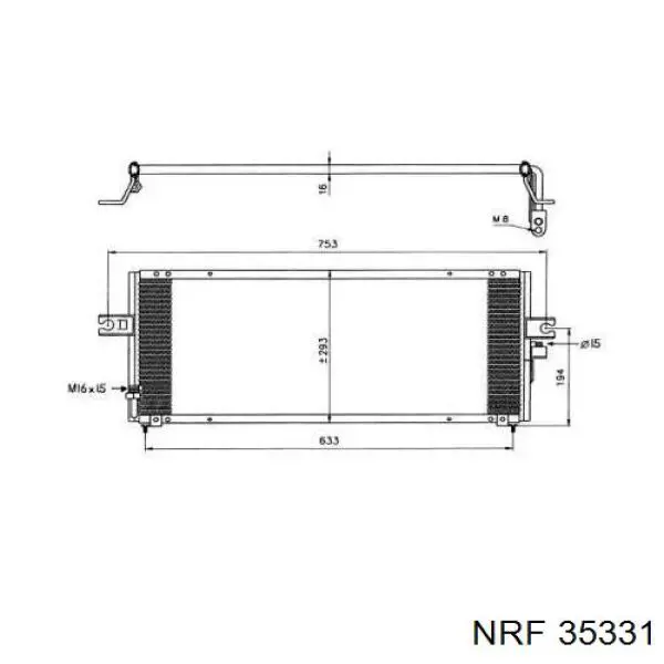 Радіатор кондиціонера 35331 NRF