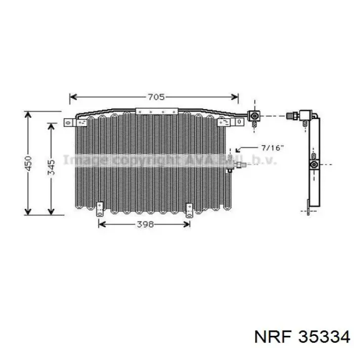35334 NRF радіатор кондиціонера