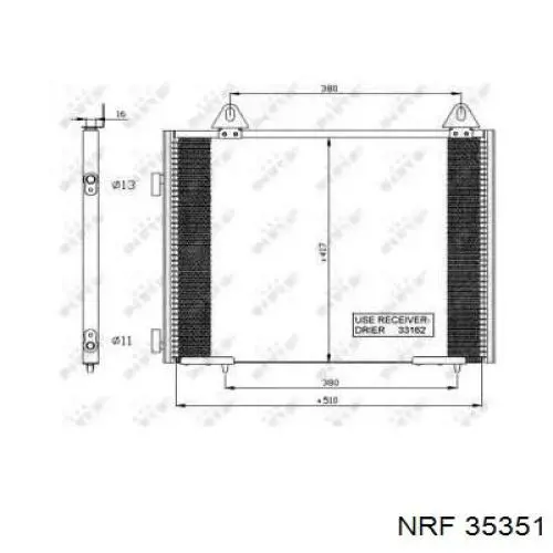 Конденсатор кондиціонера NRF 35351 ціна, від 74.11 USD