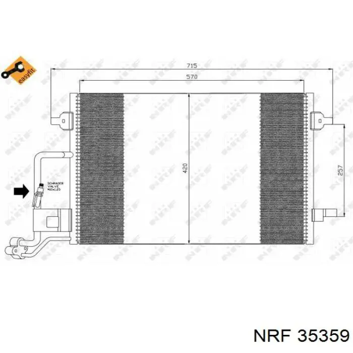 35359 NRF радіатор кондиціонера