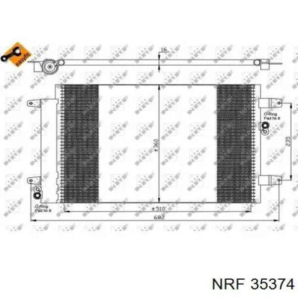 Купити 94501 Nissens Радіатор системи охолодження кондиціонера