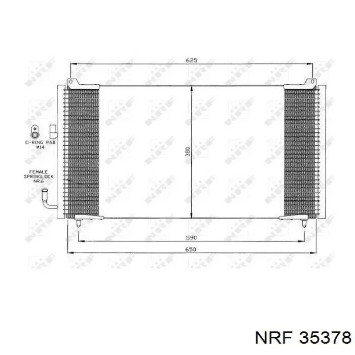 Купити 35378 NRF Радіатор системи охолодження кондиціонера