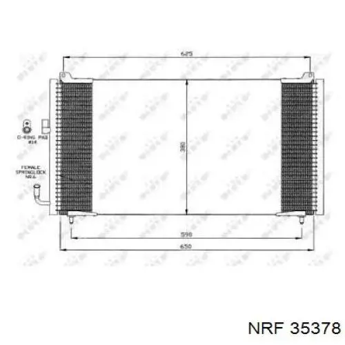35378 NRF радіатор кондиціонера